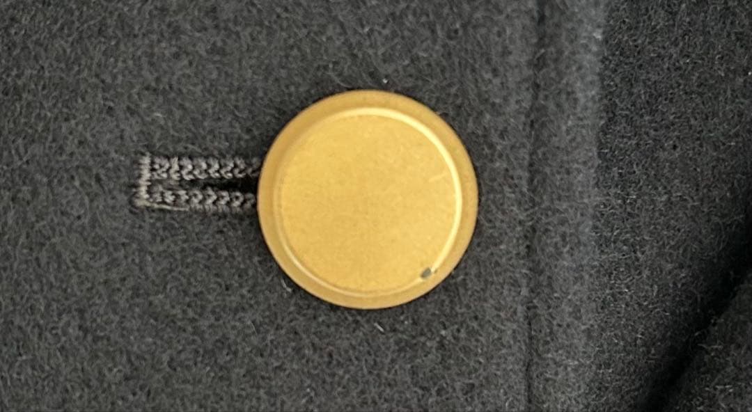 COHINA 2wayカラーゴールドボタンミドルコート