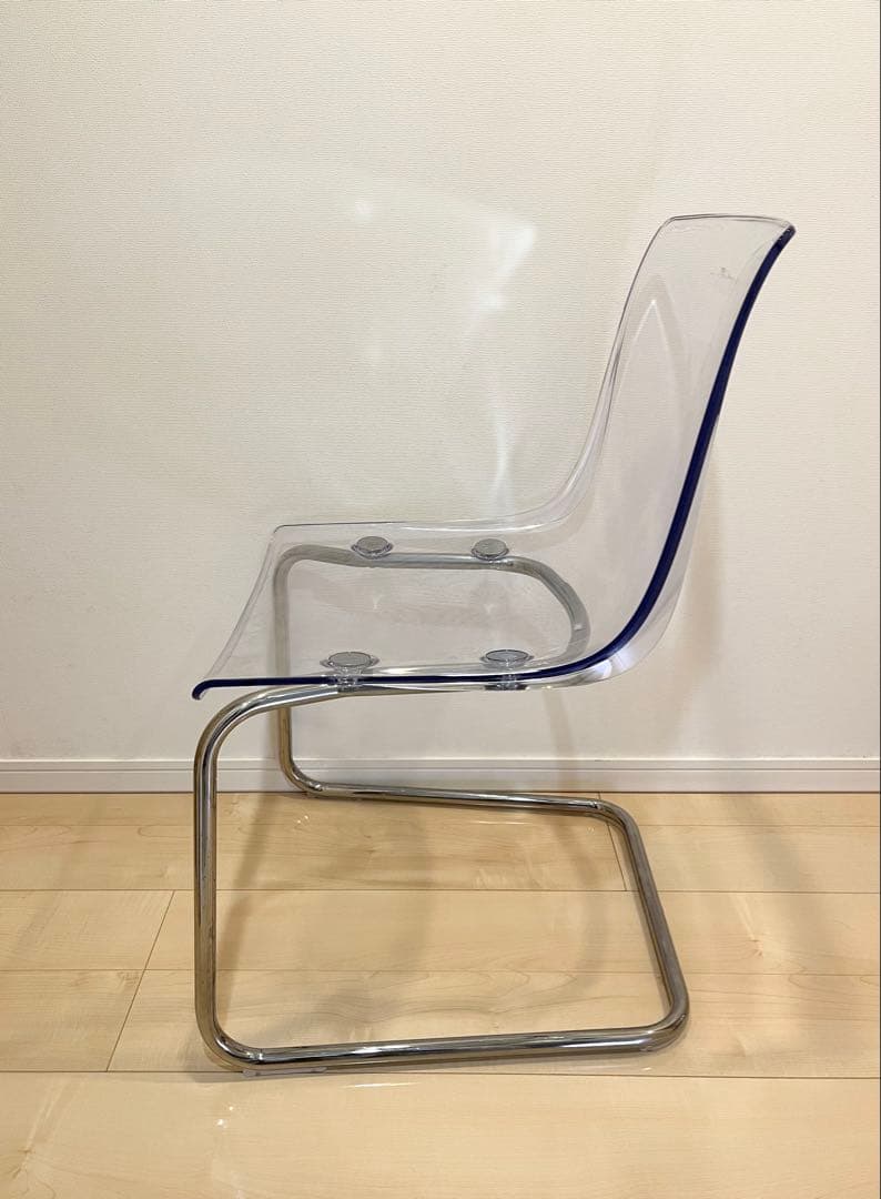 IKEAイケア☆TOBIAS トービアスチェア　透明/クロムメッキ