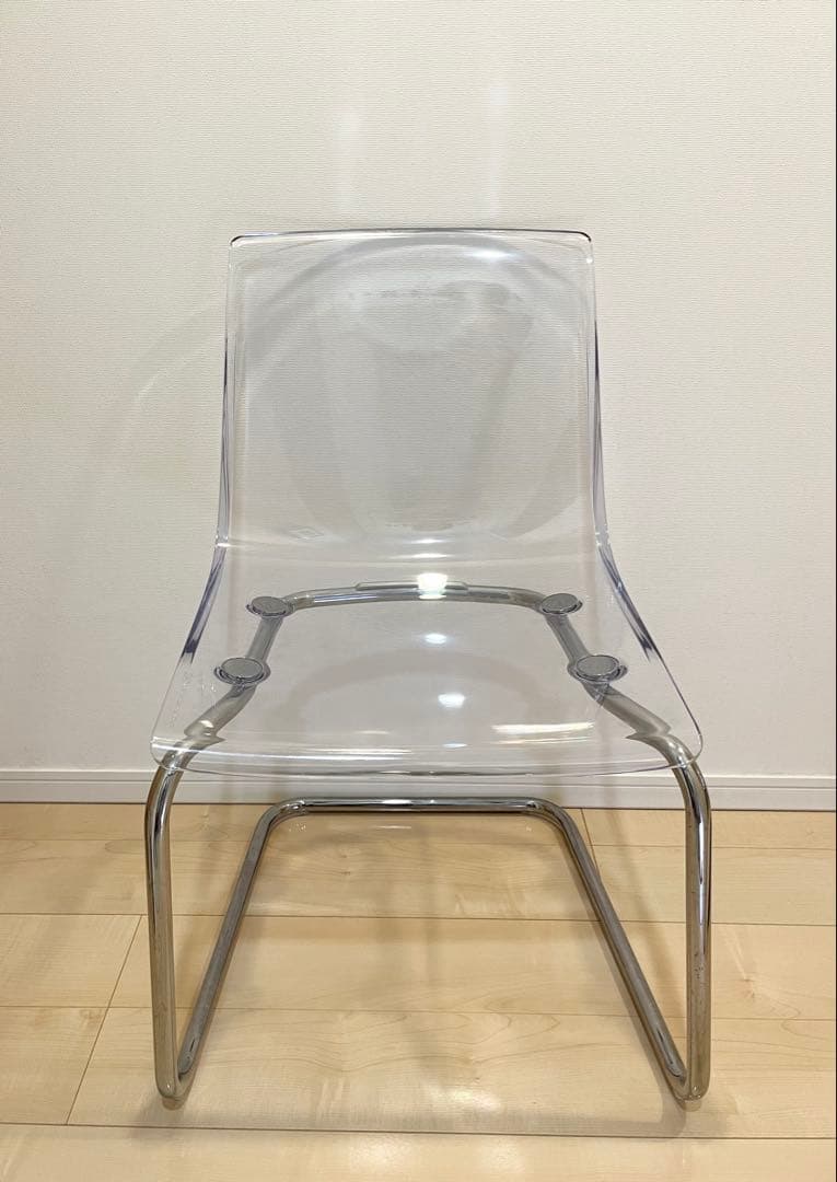IKEAイケア☆TOBIAS トービアスチェア　透明/クロムメッキ