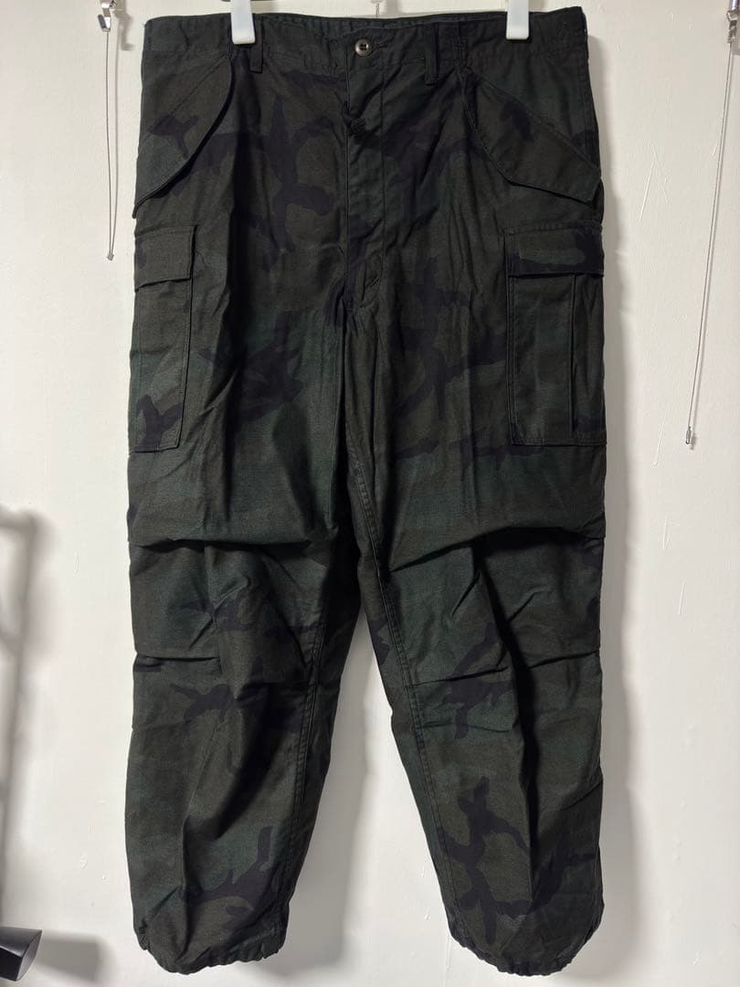 WAIPER M-65 実物 新品 カーゴパンツ 迷彩 BLACK後染め