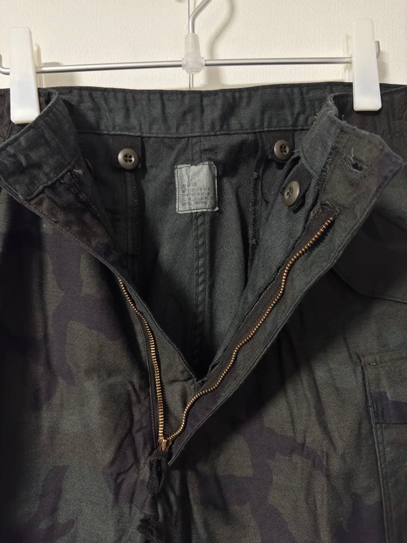 WAIPER M-65 実物 新品 カーゴパンツ 迷彩 BLACK後染め