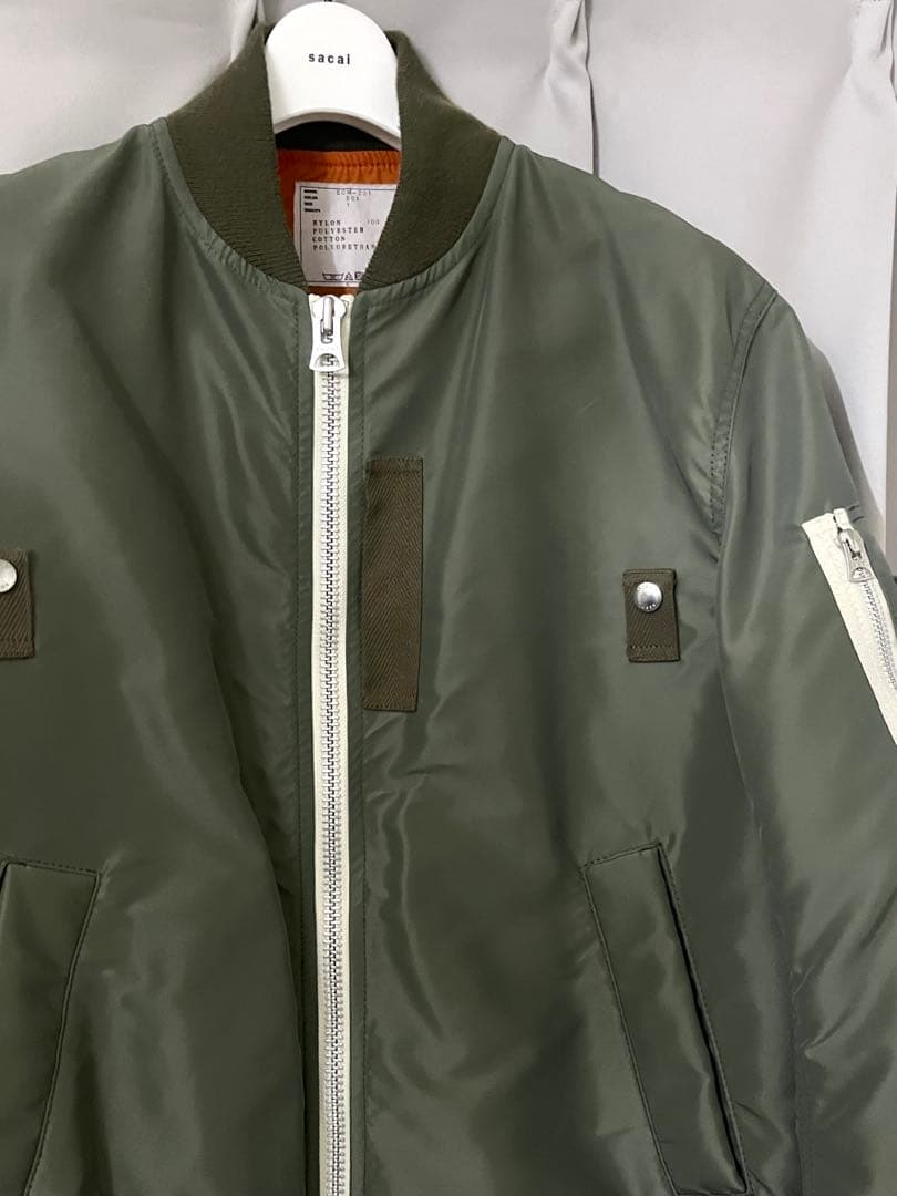 sacai ボンバージャケット ma1 25aw ほぼ未使用　値下有