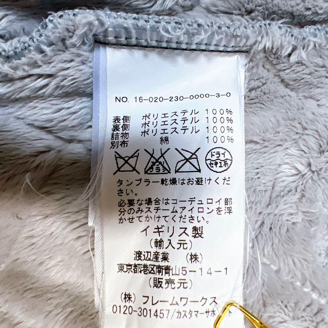 ラベンハム キルティングロングコート ボア フーディ グレー 38 英国製