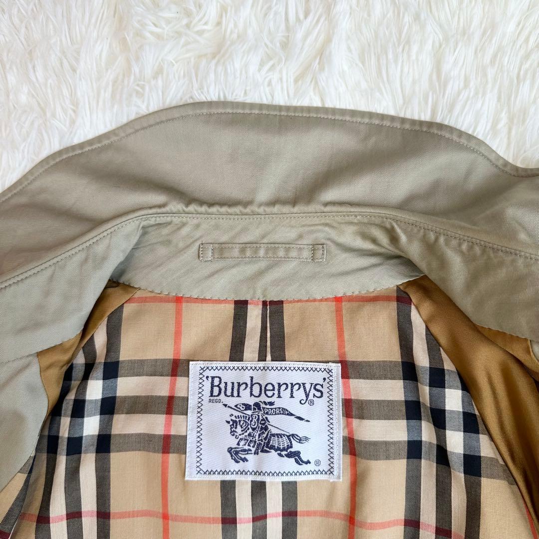 バーバリーズ 白タグ トレンチコート ワッシャー加工 ノバチェック 9AR M