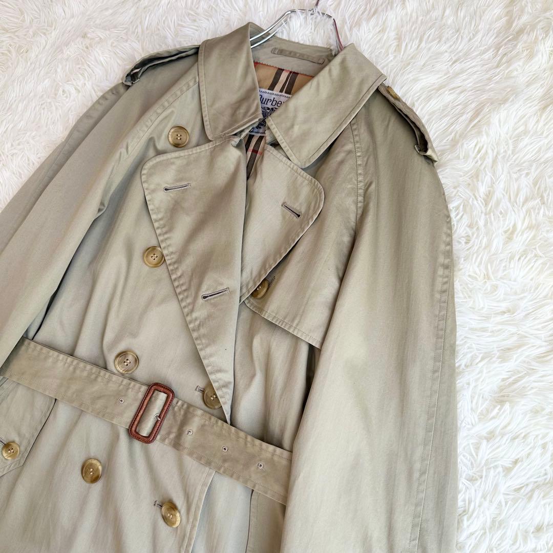バーバリーズ 白タグ トレンチコート ワッシャー加工 ノバチェック 9AR M