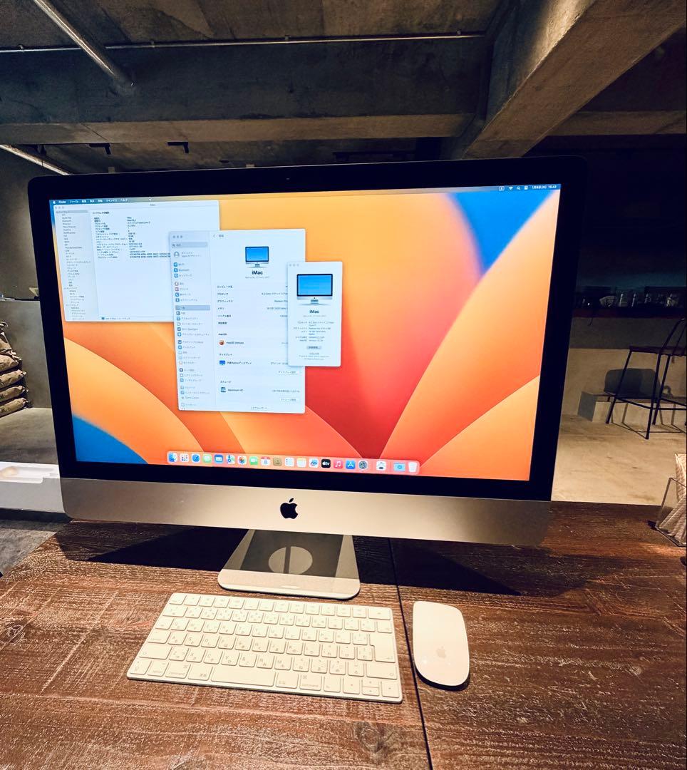 iMac Retina 5K 27インチ 2017 i7 16gb 1Tb