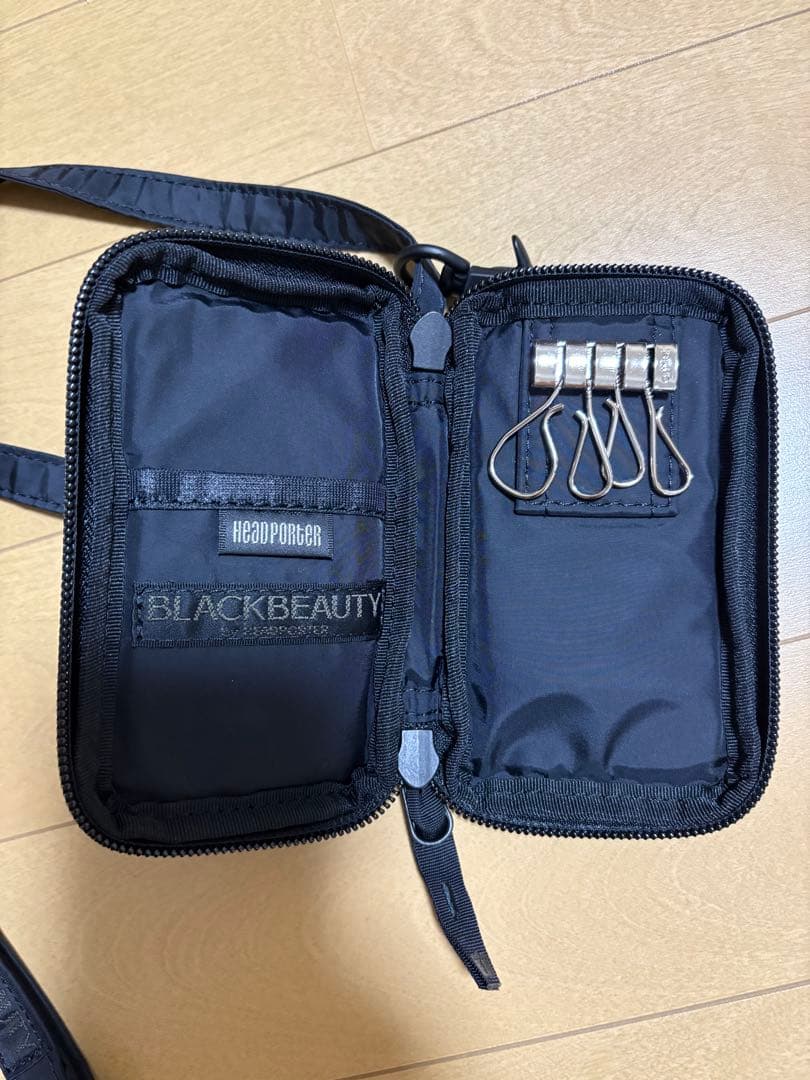 【美品】HEAD PORTERヘッドポーターBLACK BEAUTY キーケース