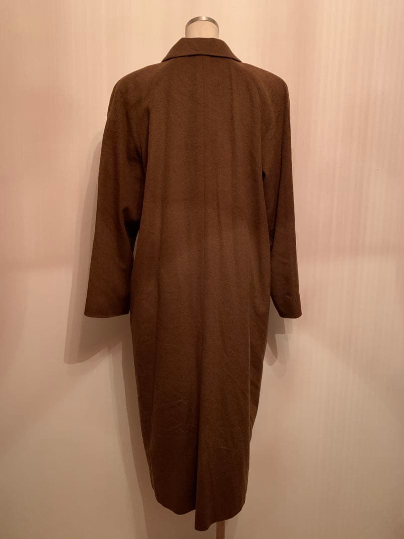 高等級 カシミヤ100% ロングコート ブラウン
