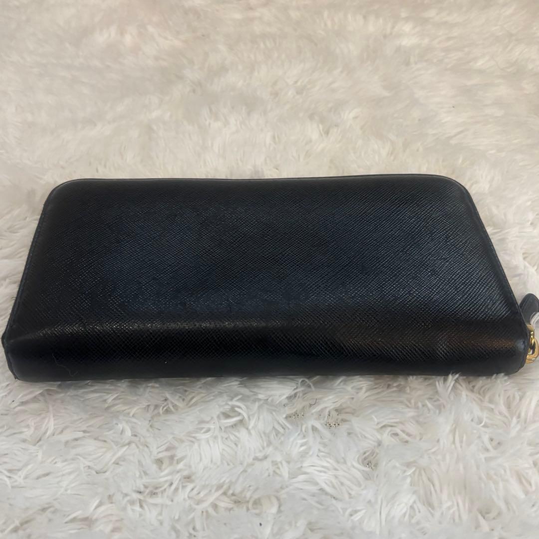 PRADA プラダ サフィアーノレザー ロングウォレット 小銭入れ ブラック