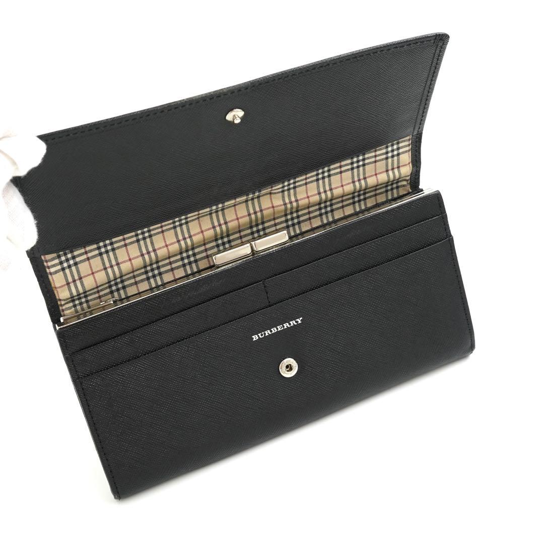 ✨未使用に近い✨　BURBERRY 長財布　ノバチェック　がま口　折り財布