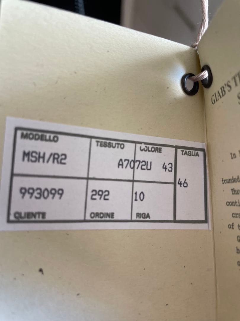 【干場義雅×菅原靴店 別注】giabsarchivioジャブス　スラックス　46