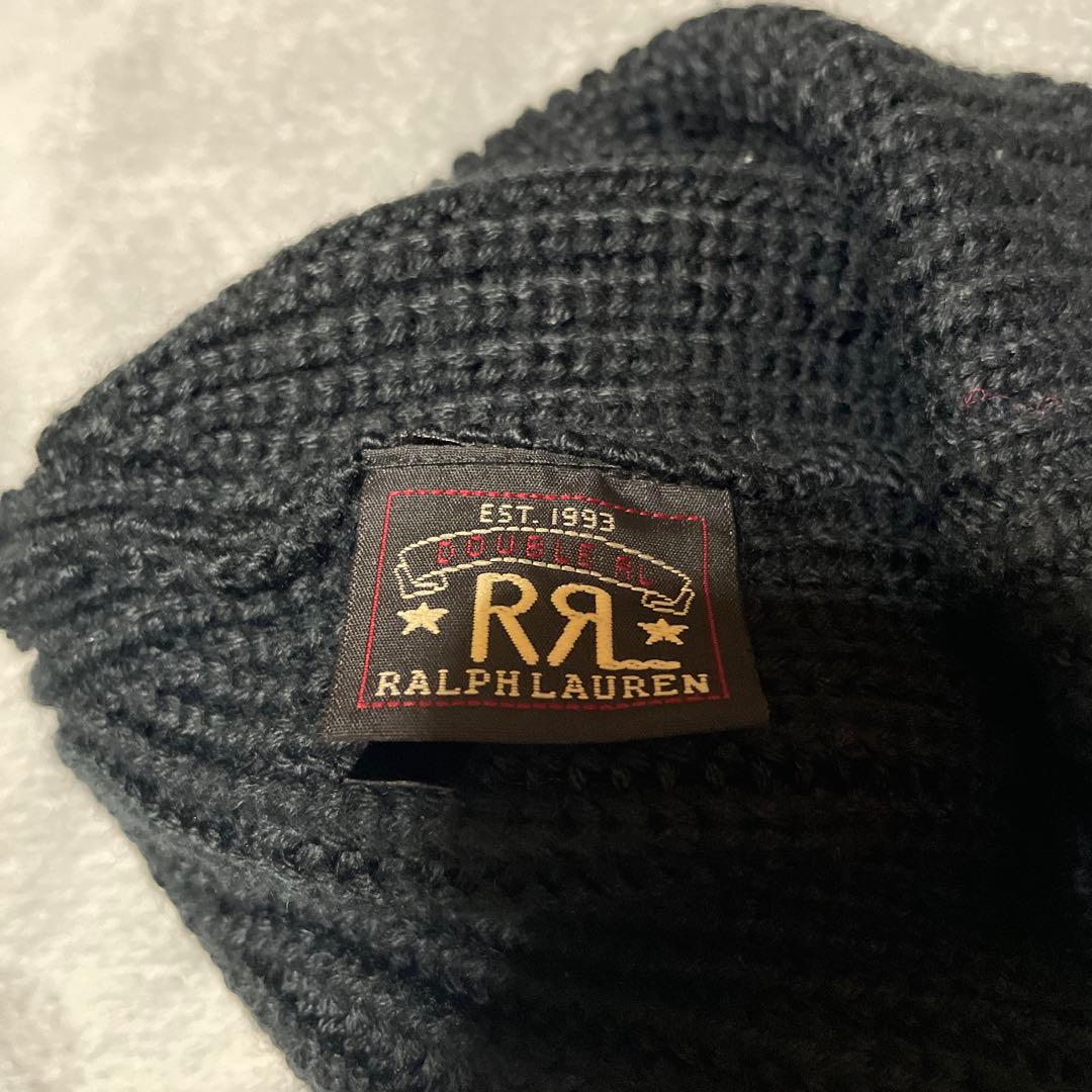 DOUBLE RL ウォッチキャップ ブラック