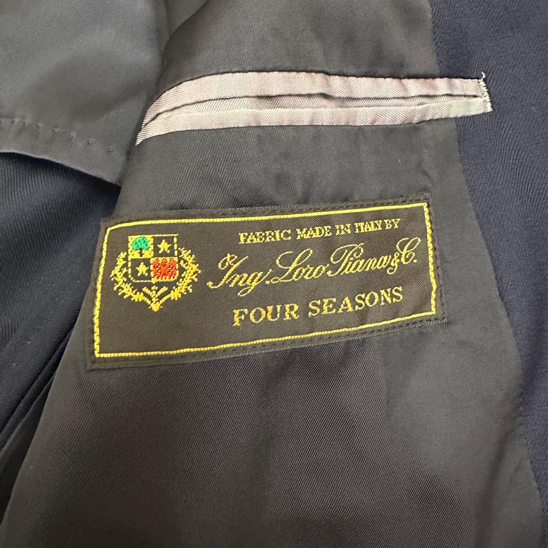 【ボタン欠け】Paul Smith×ロロピアーナ ネイビー スーツ ウール100