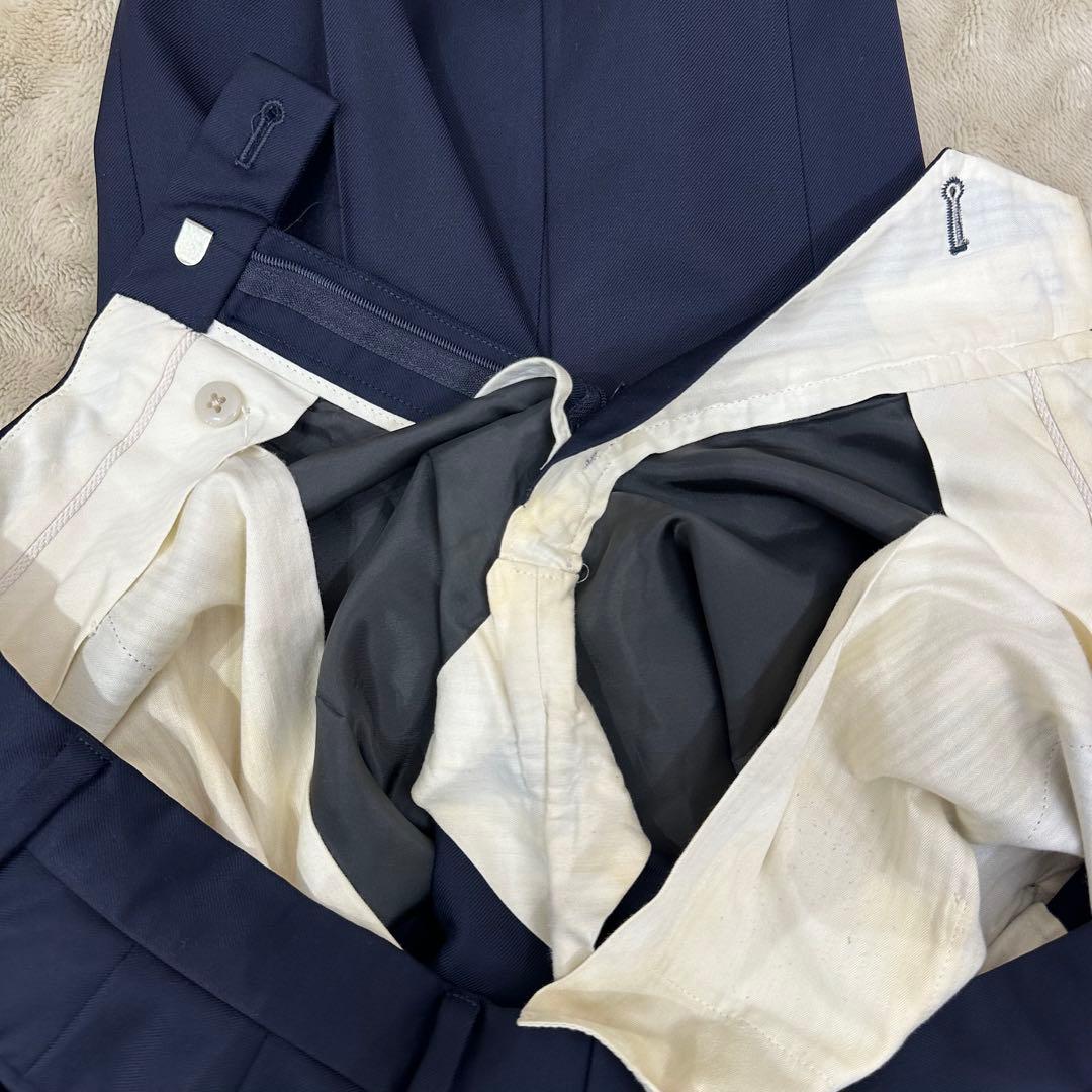 【ボタン欠け】Paul Smith×ロロピアーナ ネイビー スーツ ウール100