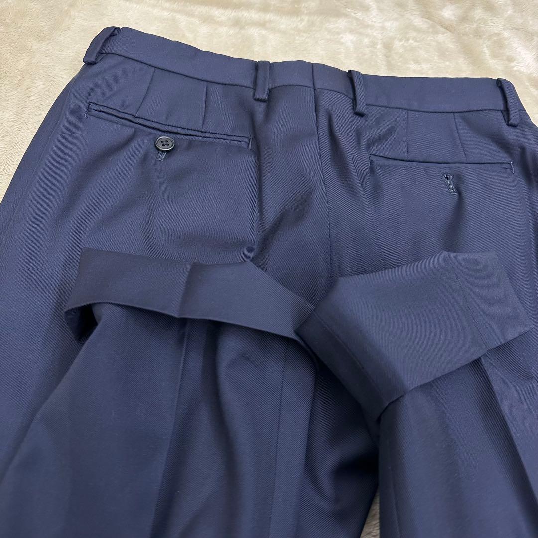 【ボタン欠け】Paul Smith×ロロピアーナ ネイビー スーツ ウール100