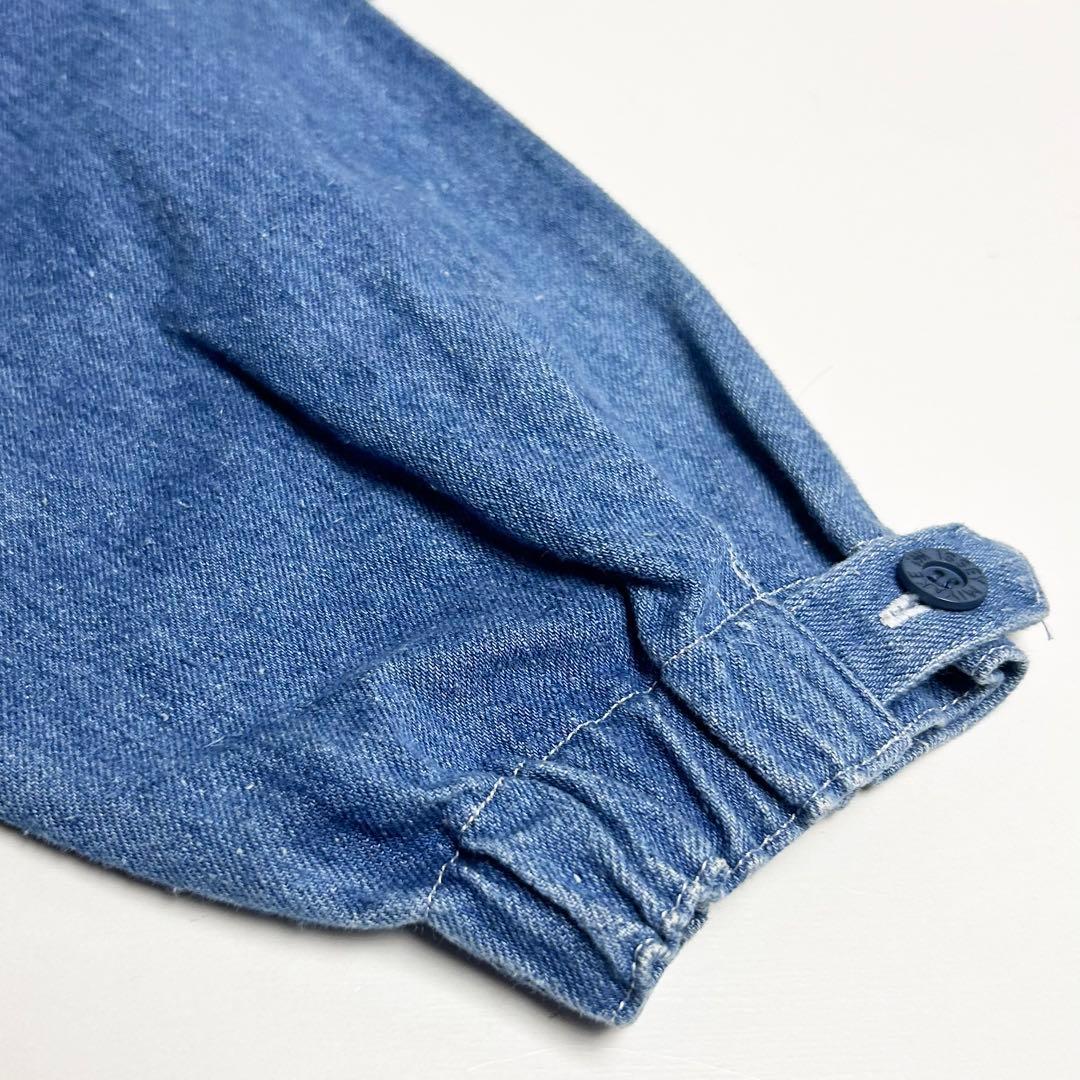 【希少】イッセイミヤケ/80sデニムノーカラーコート/日本エプロン協会/日本製