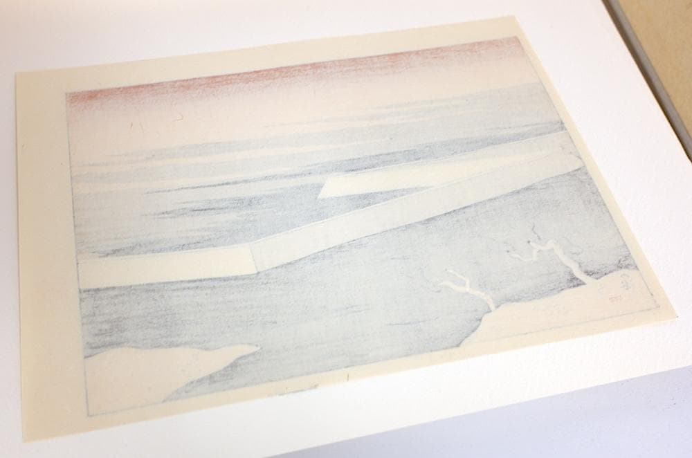 坂本繁二郎　筑紫五景　加藤版画研究所　木版画