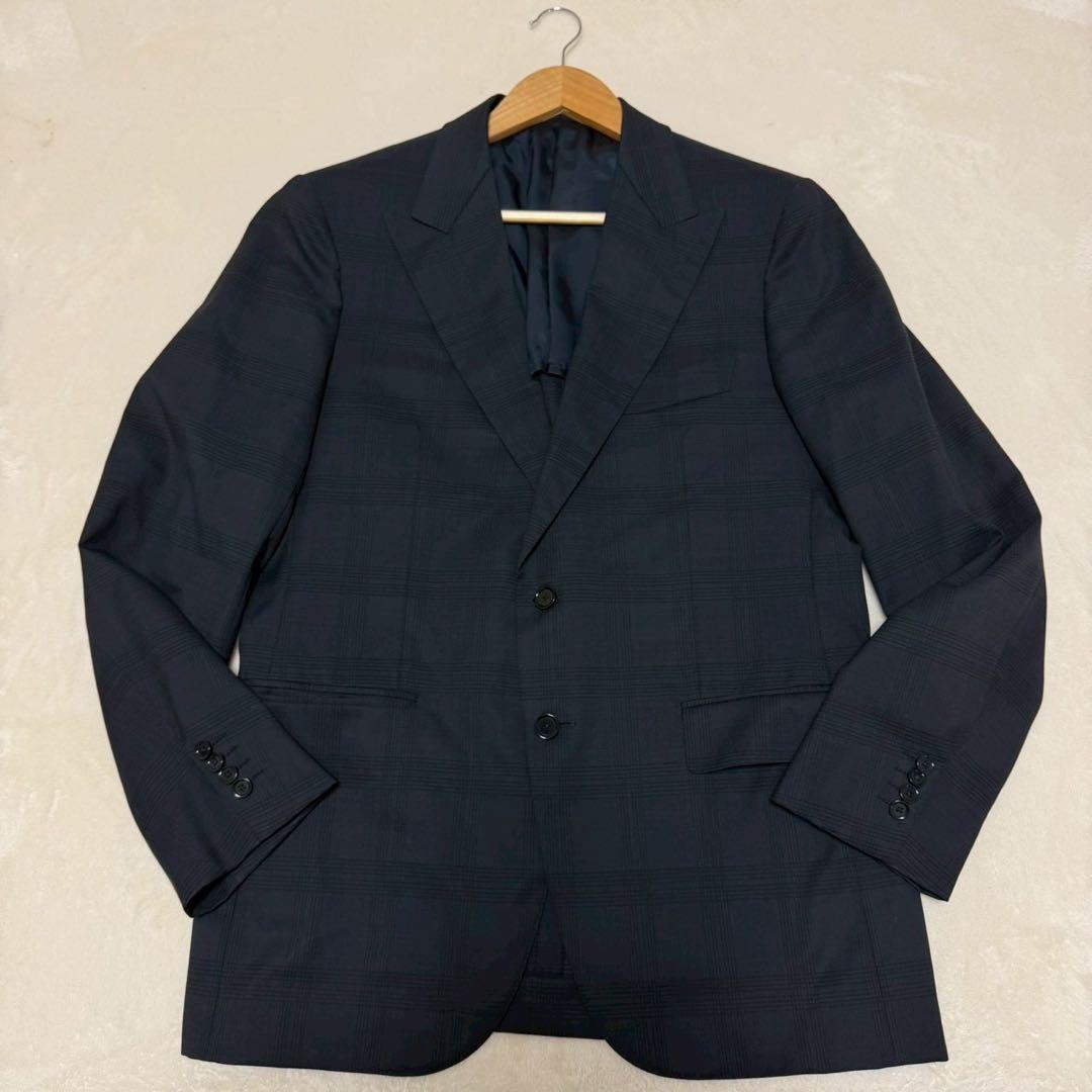 SOVEREIGN ソブリン　セットアップ　チェック　ネイビー　サイズ50