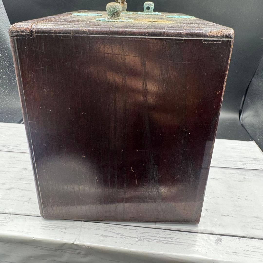 麻雀牌 レトロアンティーク 木製麻雀ボックス 当時もの