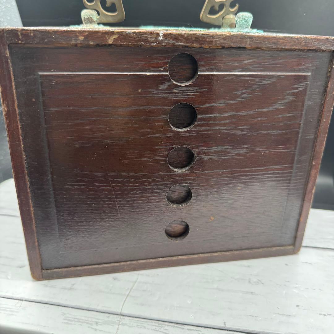 麻雀牌 レトロアンティーク 木製麻雀ボックス 当時もの