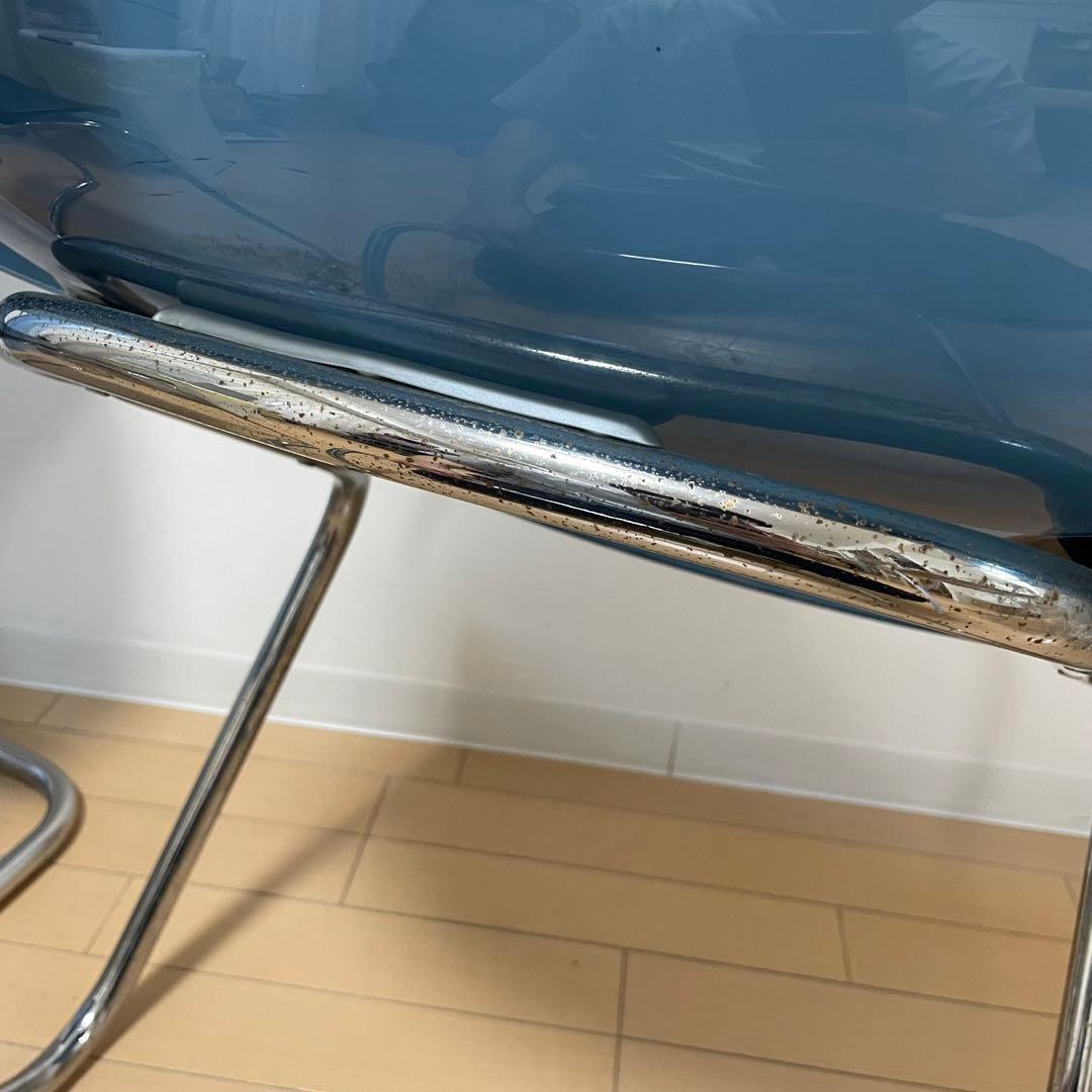 IKEA トービアス TOBIAS ダイニングチェア 2脚セット　クリア　ブルー