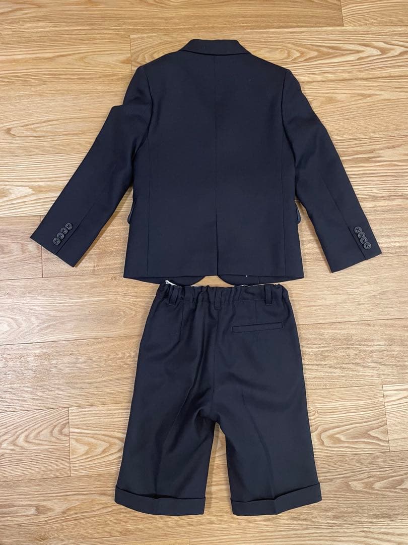 【美品】ファミリア　familiar フォーマルスーツ　120 ネイビー　濃紺