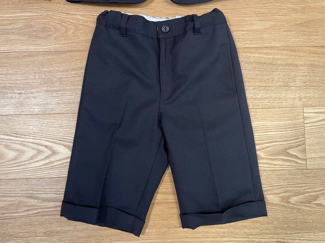 【美品】ファミリア　familiar フォーマルスーツ　120 ネイビー　濃紺