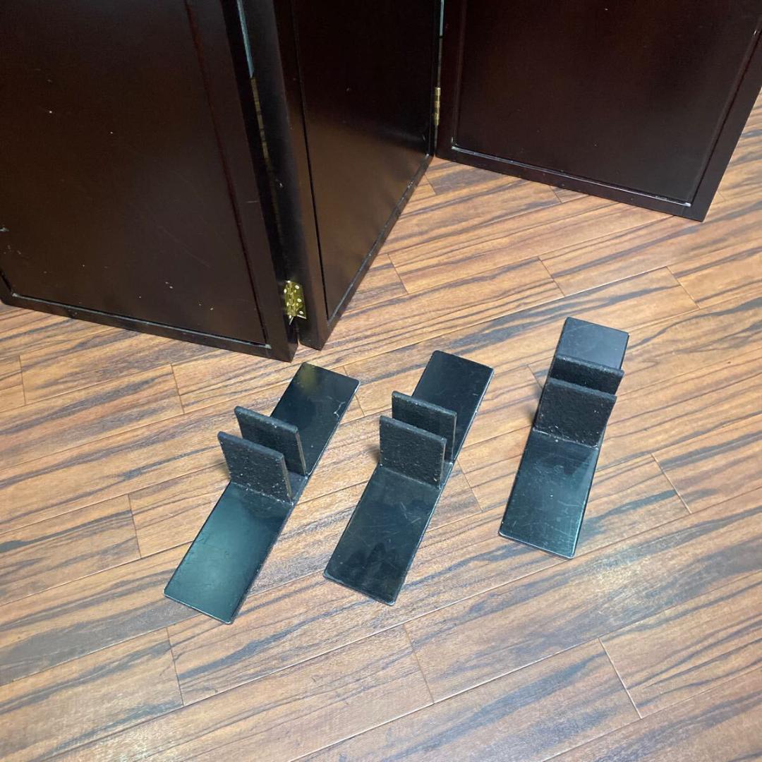 む*え様 パーテーション 衝立 三つ折り屏風 英国家具 マホガニー材