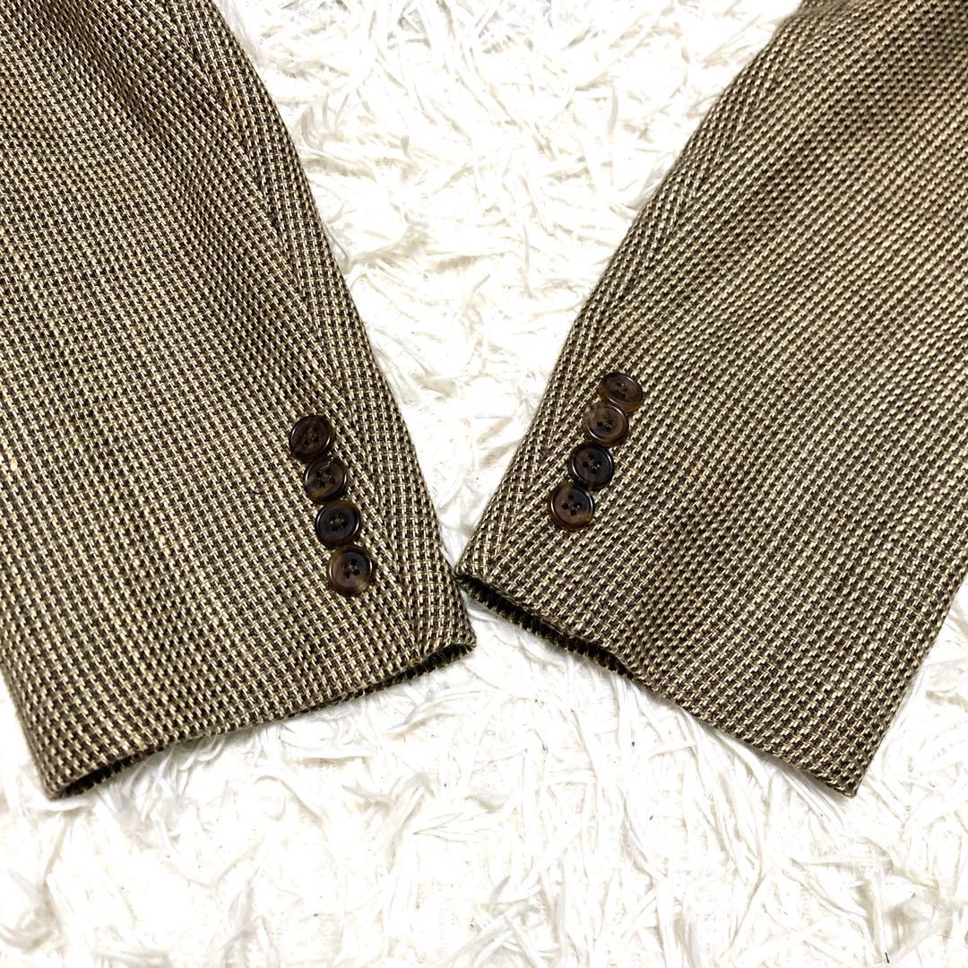 美品✨90s ポロバイラルフローレン ツイードジャケット　XL リネン A7