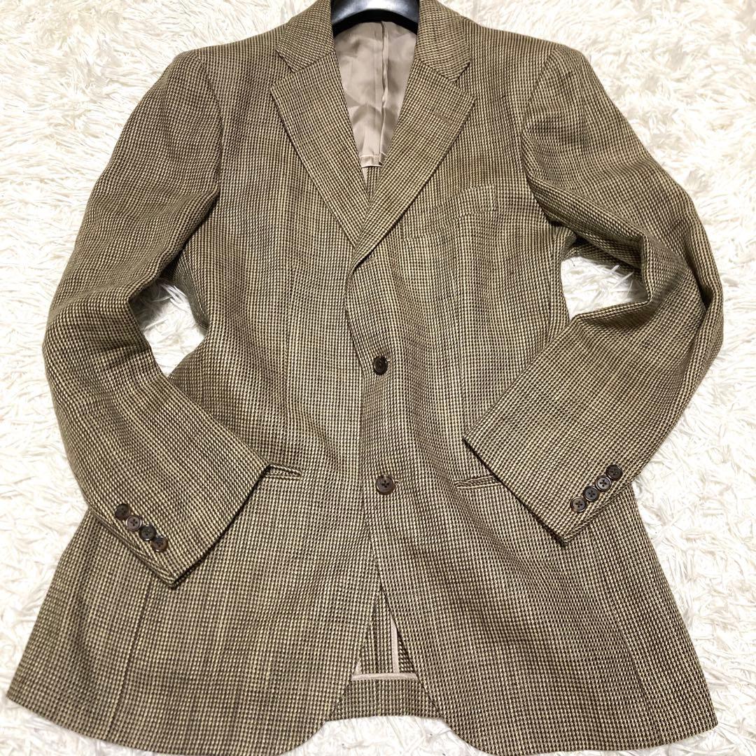 美品✨90s ポロバイラルフローレン ツイードジャケット　XL リネン A7