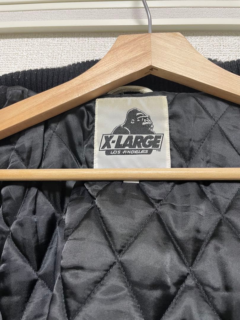 XLARGE エクストララージ 袖革スタジャン XL ジャケット 牛革