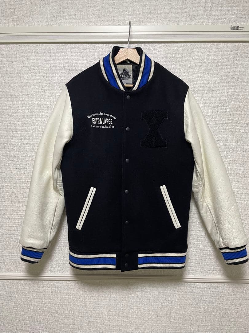XLARGE エクストララージ 袖革スタジャン XL ジャケット 牛革