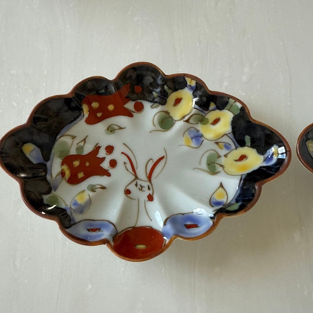 本日限定！価格！空萌工房　うさぎ　菱形小皿