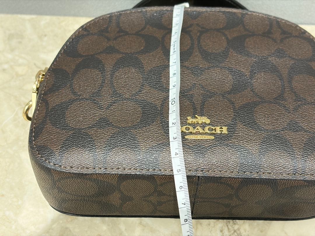 【美品】COACH シグネチャーダブルファスナー 2wayショルダーバッグ