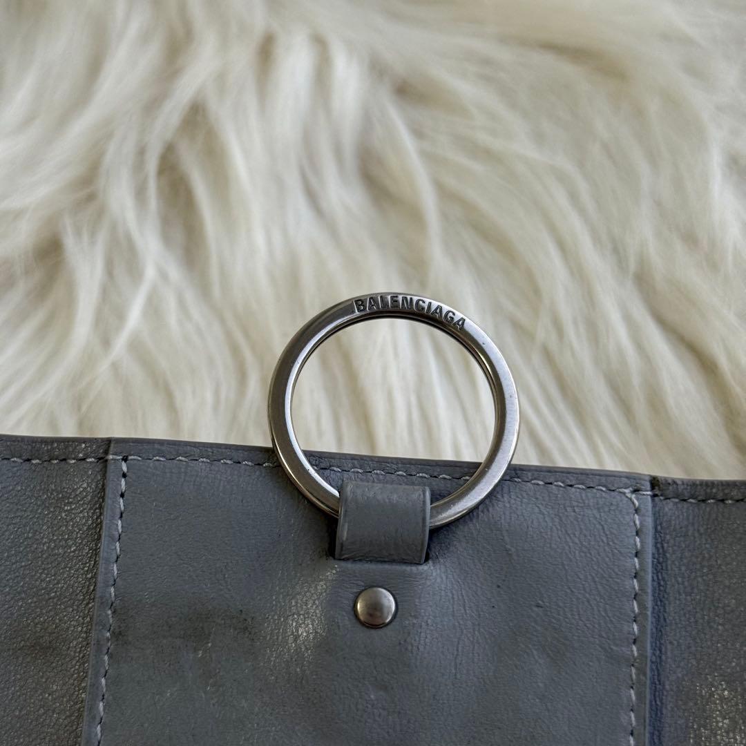 バレンシアガ キーケース 6連 レザー グレー