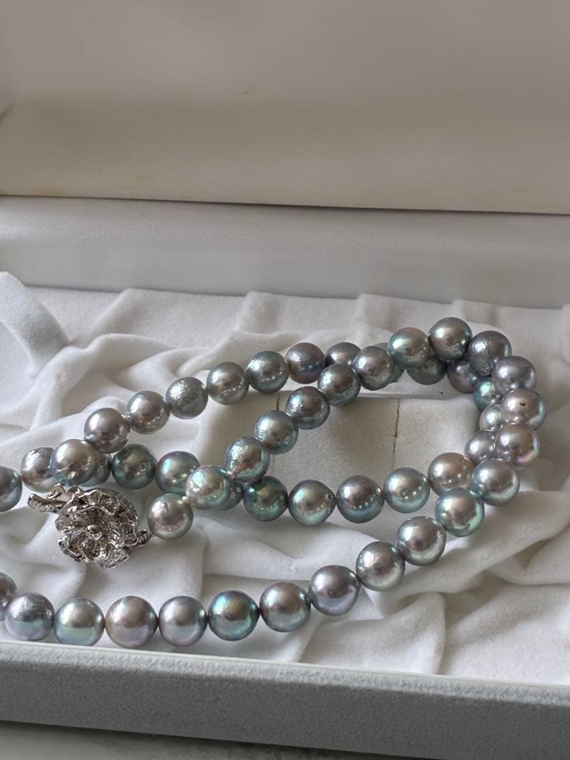 あこや真珠ナチュラルグレーネックレス