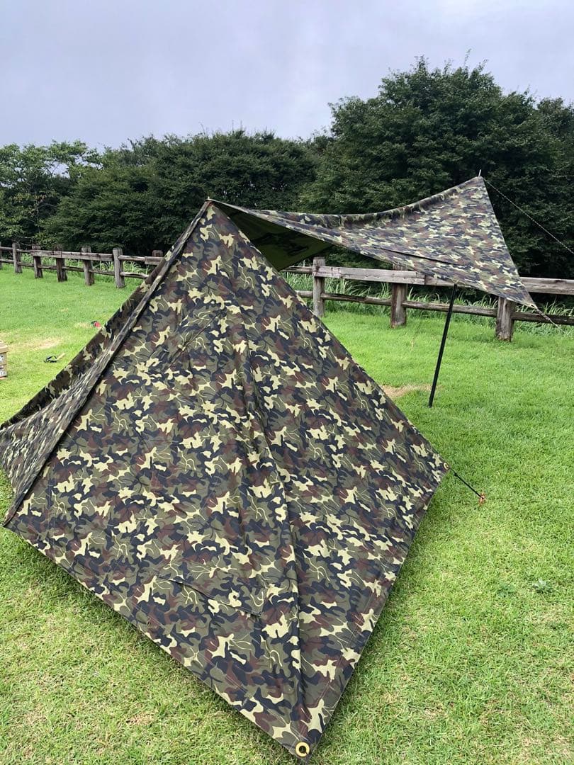 デッド ルーマニア軍幕 希少 リーフカモ デットストック M47 1枚