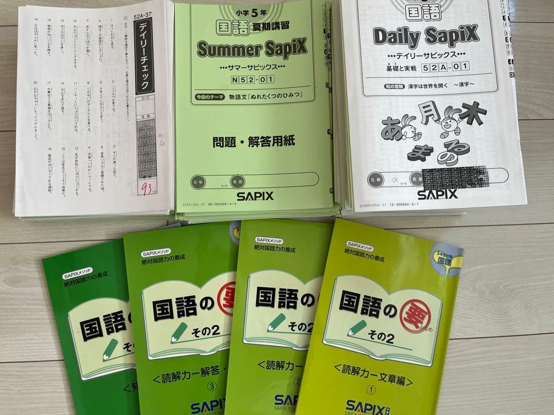 【2025受験組】﻿sapix 2023年度5年生4教科テキストのフルセット