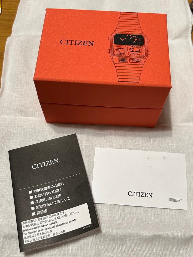 シチズン アナデジテンプ 鉄道開業150周年記念 中央線201系モデル