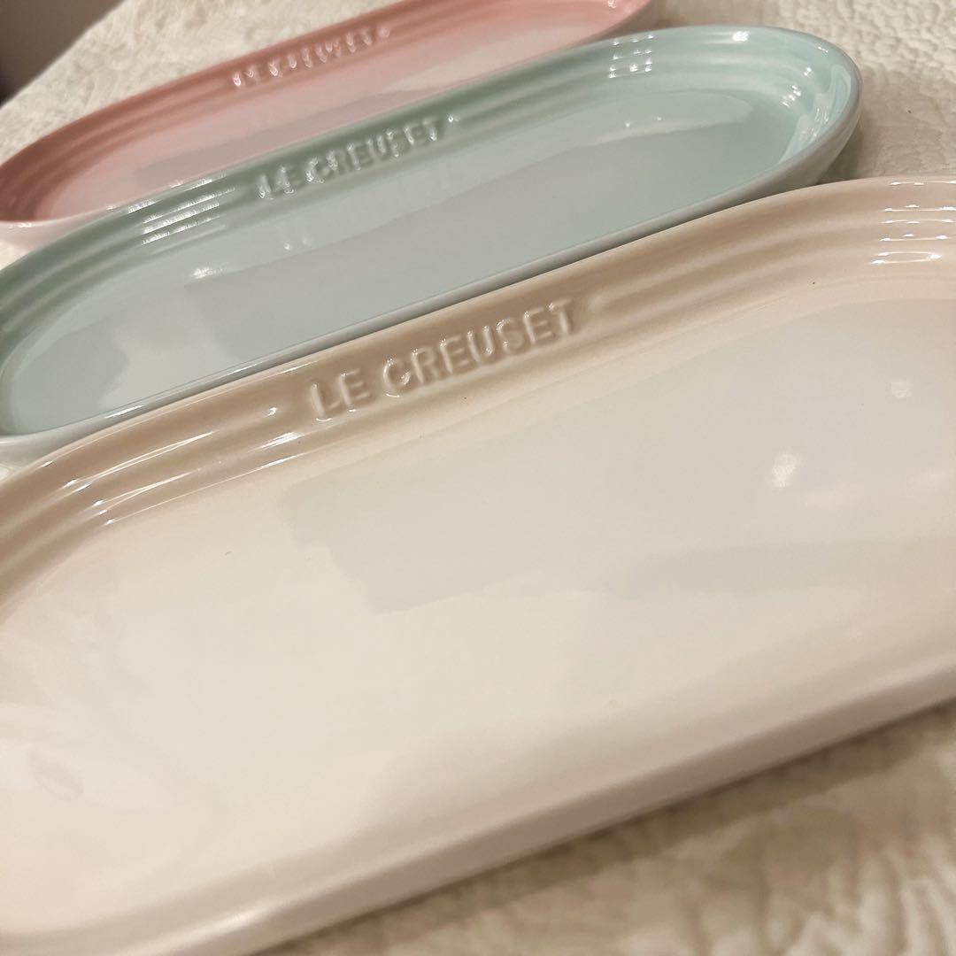 ①ル・クルーゼ 3枚セット 皿 ネオ・オブロング・プレート 25 cm