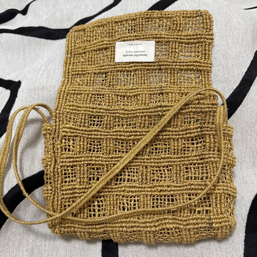 beautiful people かごバッグ ゴールド