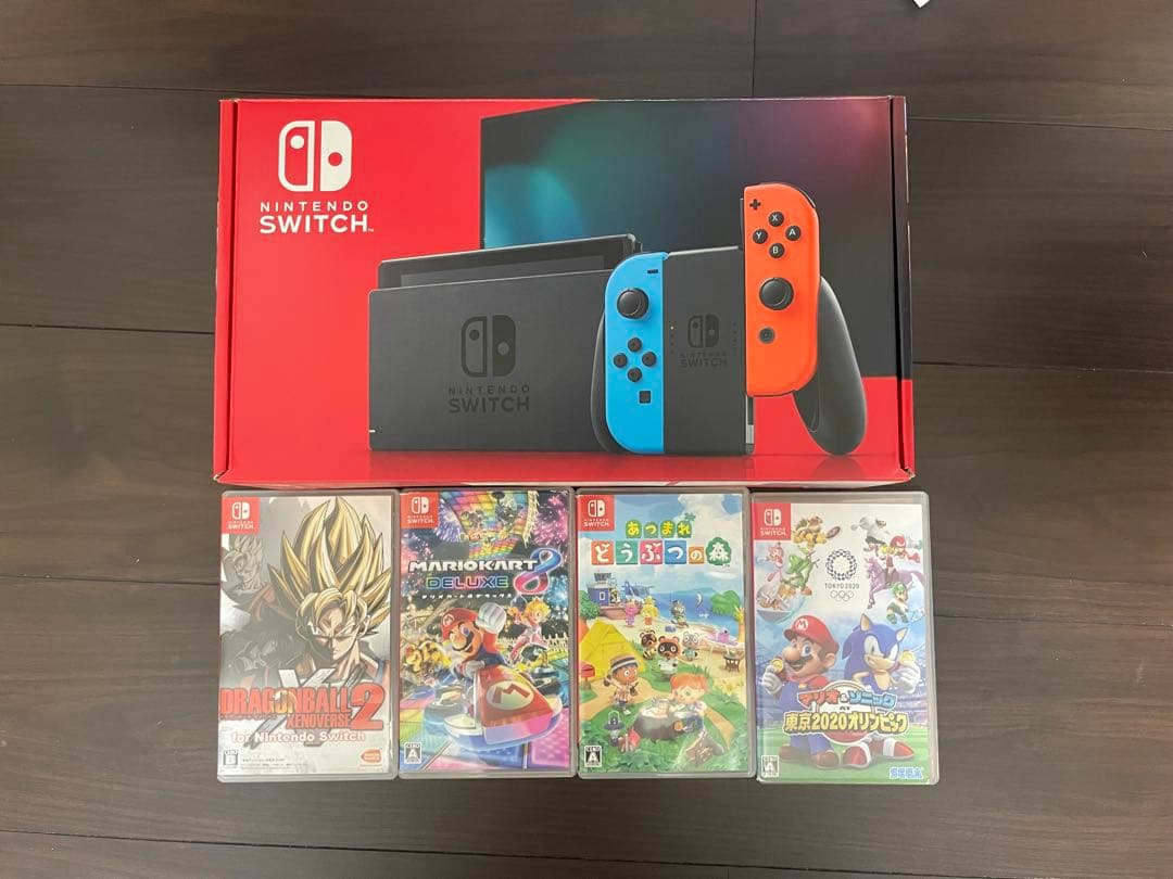 Nintendo Switch 本体 箱付　ソフトセット