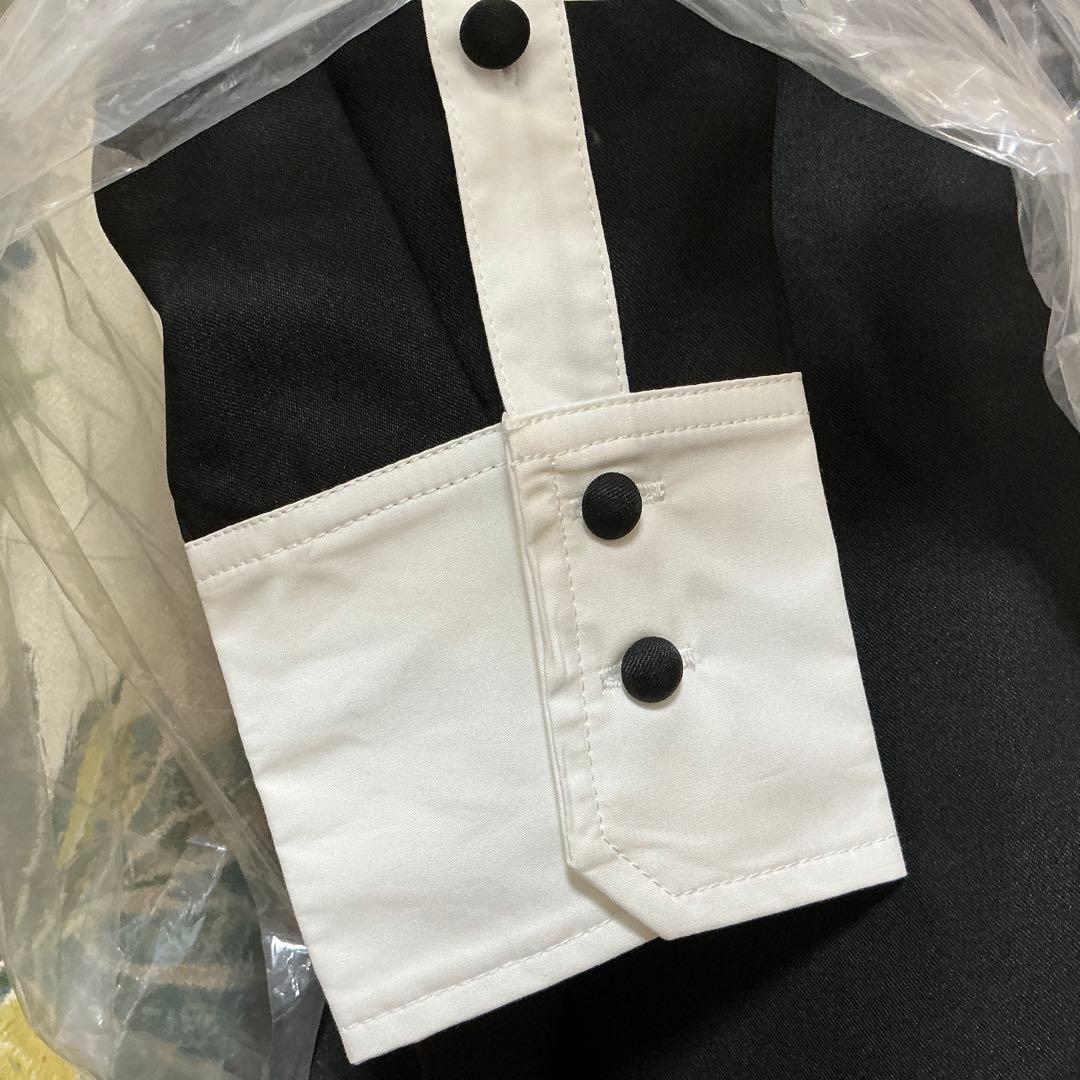 セール　即日発送　machatt マチャット　ダブルクロスバイカラードレス　黒