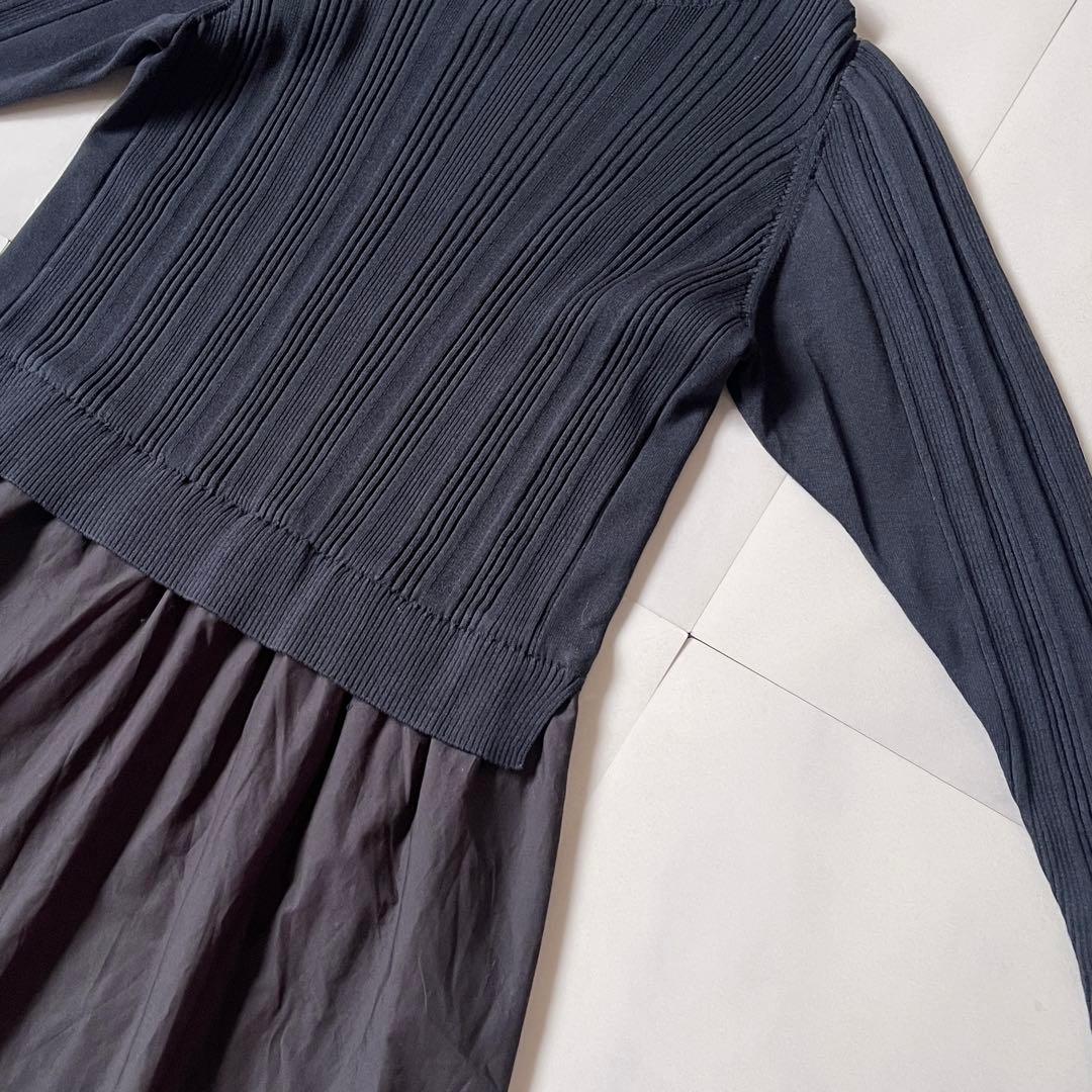 未使用✨ ダーマコレクション リブニットドッキングワンピース 大きいサイズ LL