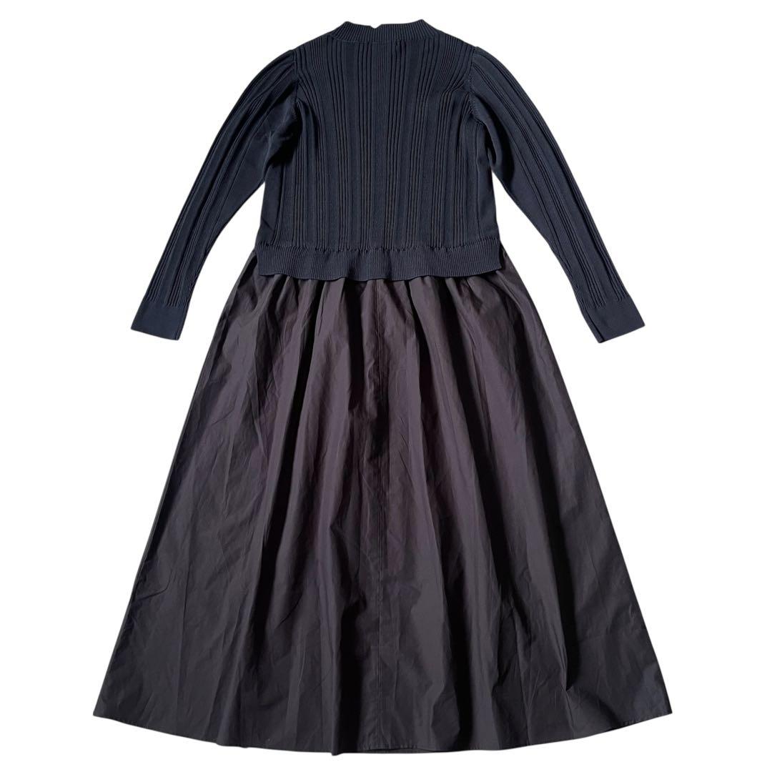 未使用✨ ダーマコレクション リブニットドッキングワンピース 大きいサイズ LL