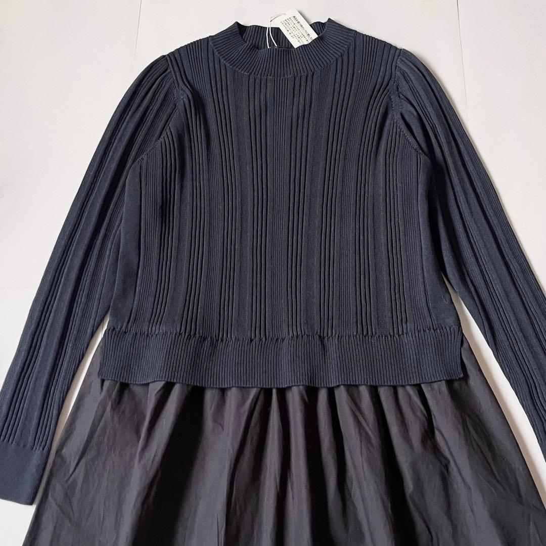 未使用✨ ダーマコレクション リブニットドッキングワンピース 大きいサイズ LL