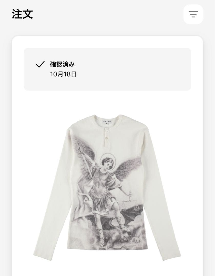 Vallad V.HENRY NECK LISサーマルL ホワイト