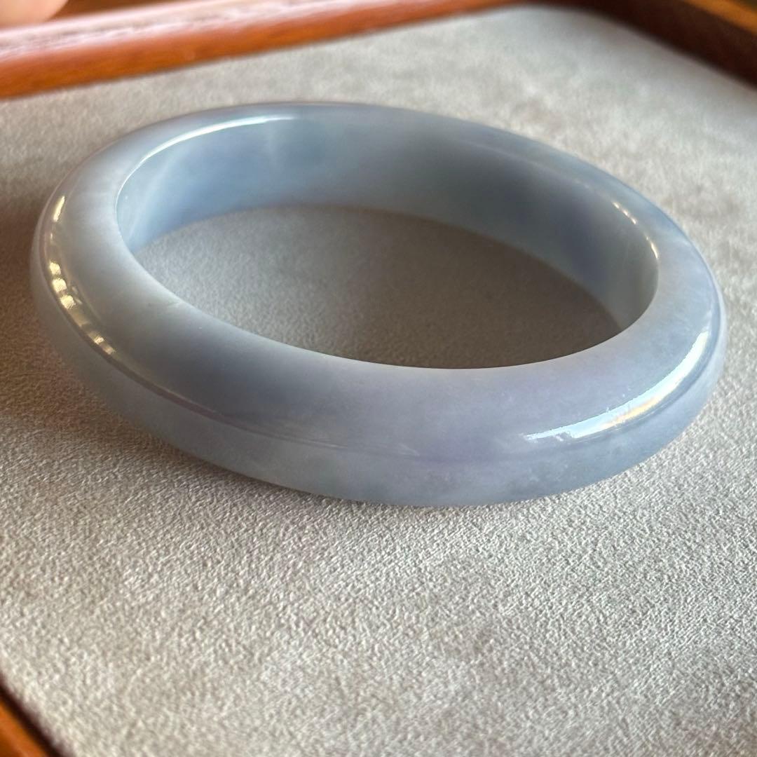 Alicia-shiva　ミャンマー産天然本翡翠A貨糯氷種紫色 バングル