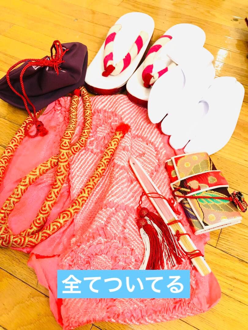 七五三七歳‼人気赤地に黒地金箔煌びやか際立つ❤️完全フルセット安心