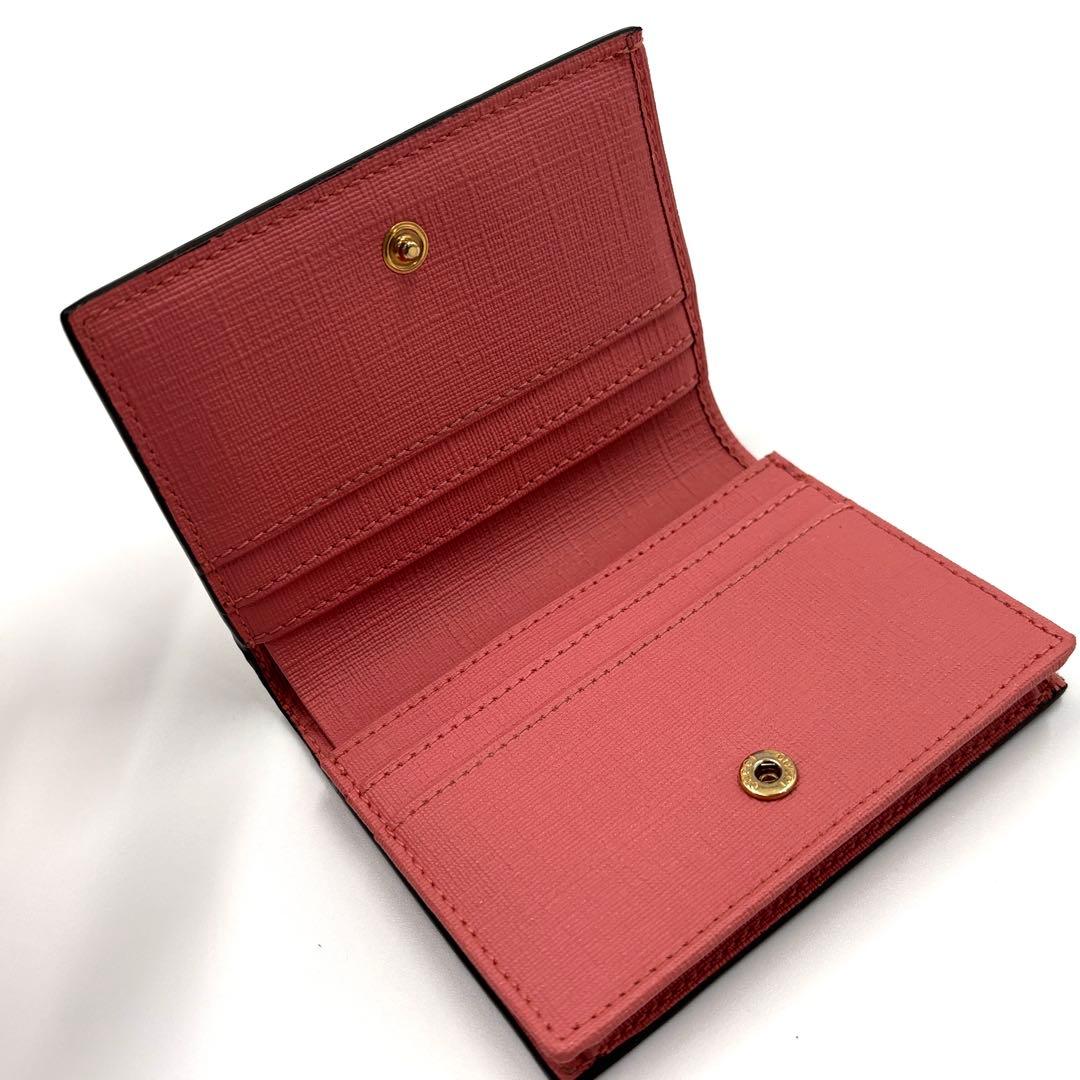 美品 グッチ 二つ折り財布 GGスプリーム 目 唇 バイカラー レディース